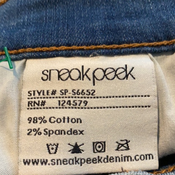 Sneak Peek Jean Pencil Skirt - Picture 5 of 5